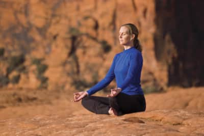 Yoga at Snow Canyon State Park.