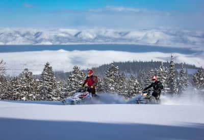 Snowmobiling in the Cache Valley.
