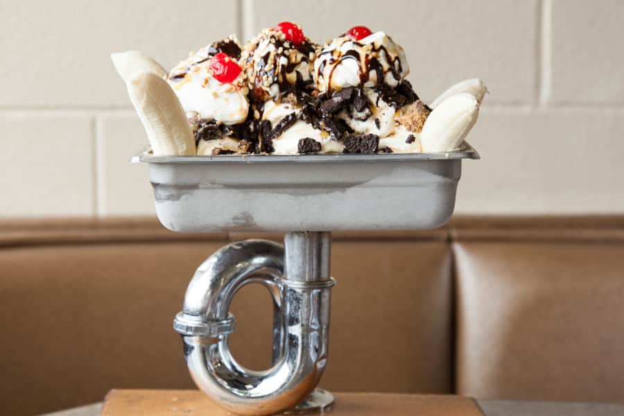 If Tandoori leaves enough room in your stomach, slip over to Angie’s Diner for their "Clean the Sink” challenge.