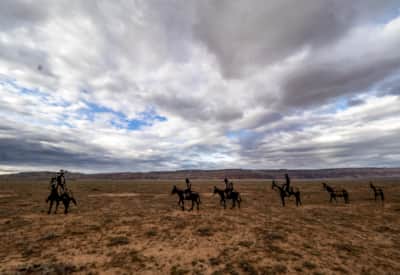The Old Spanish Trail follows the Green River cutoff north of the San Rafael Swell.
