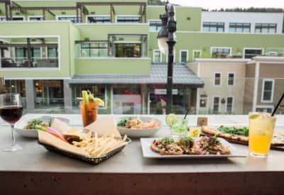 Patio dining al fresco on Main Street.
