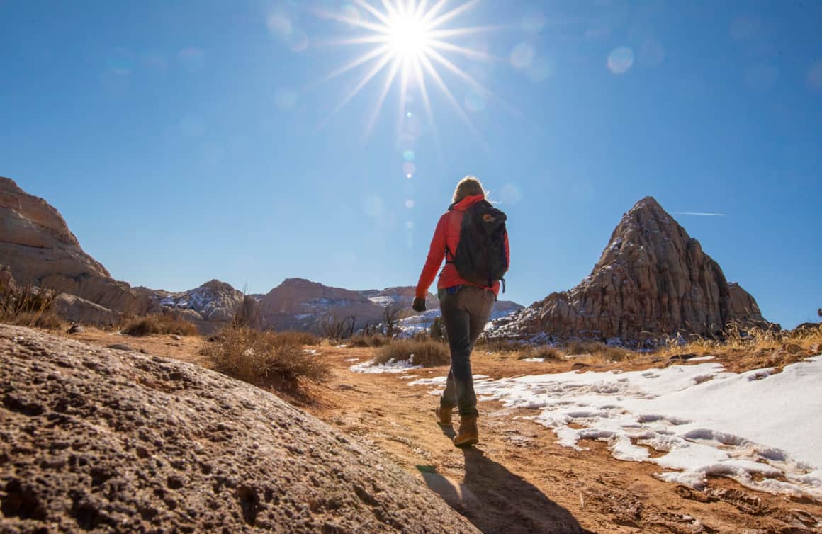 Hiking Hickman Bridge Trail in Capitol Reef National Park