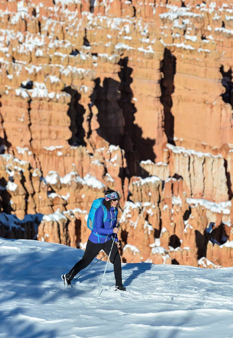 Cross country skiing in Bryce Canyon National Park