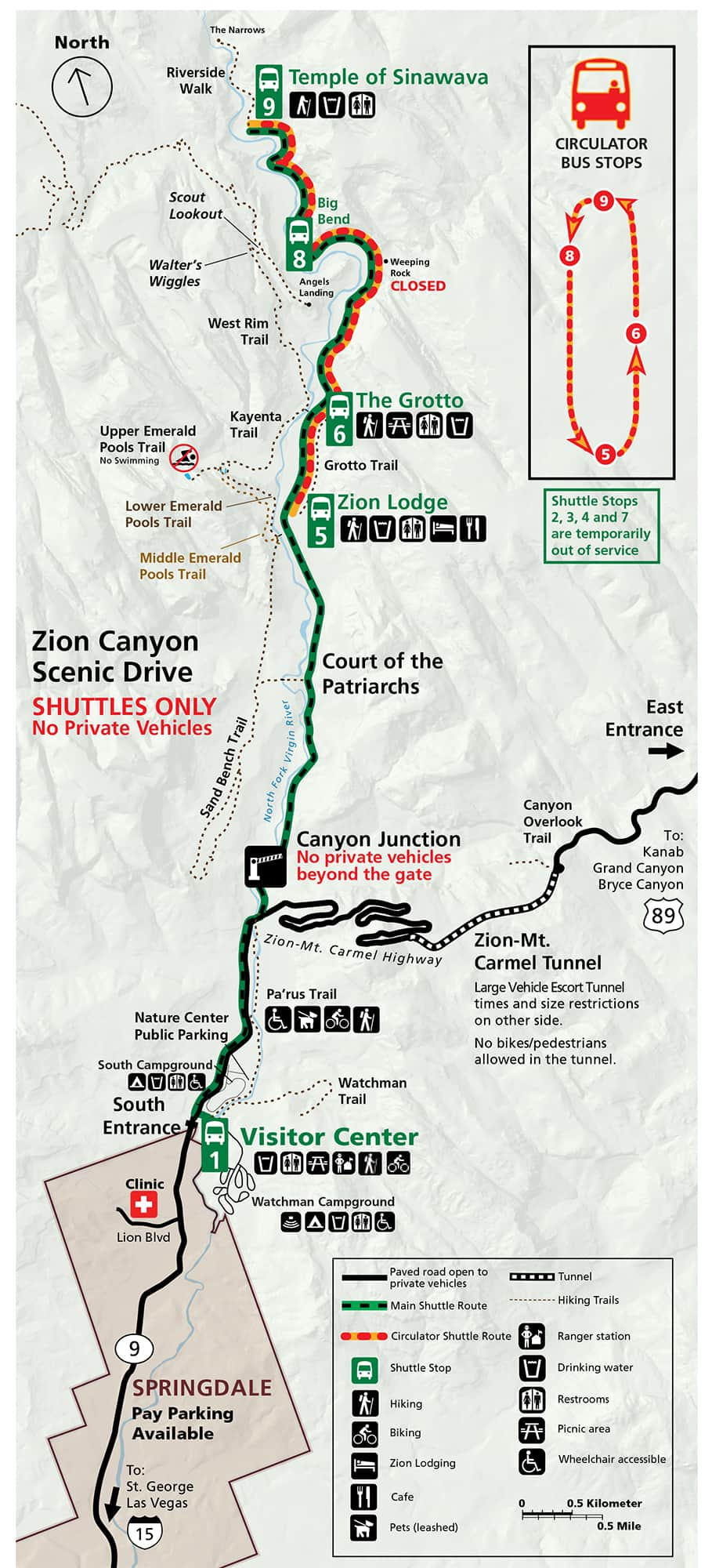 Zion Shuttle Map Bottle – Meridian Line