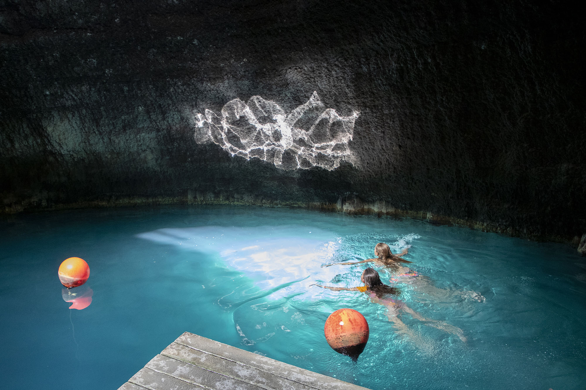 In addition to swimming in the crater, visitors can enjoy yoga classes, mineral soaks and even scuba diving.