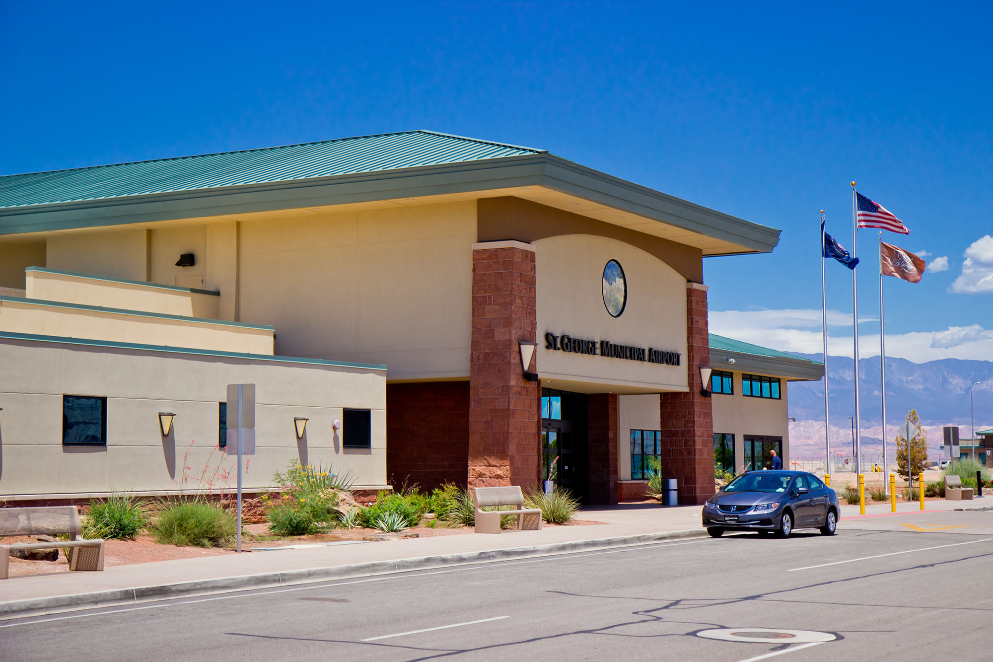 St. George Regional Airport (SGU) is a 45-minute drive from the Zion Visitor Center. It serves connections coming from Denver, Phoenix and Salt Lake City.
