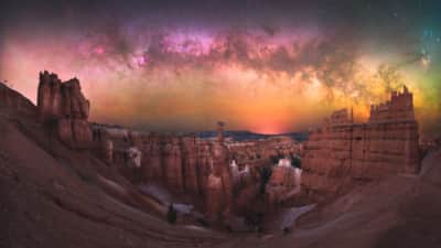 Due to its remote location and clear air, Bryce Canyon National Park provides some of the most stunning night sky views in the world. July and August provide the best opportunity to see the Milky Way appear after sunset.