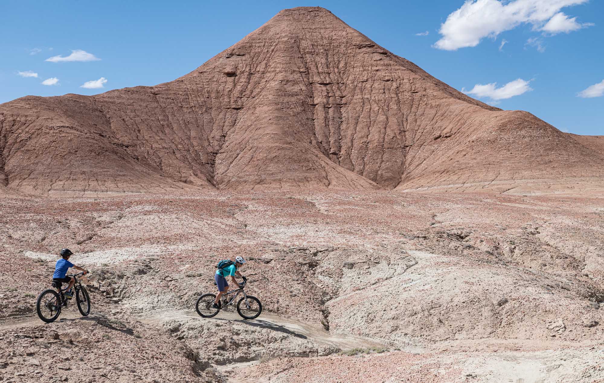 Riding the Wild Horse Mountain Bike Trail System means traveling through the spectacular desert landscape of Goblin Valley State Park.