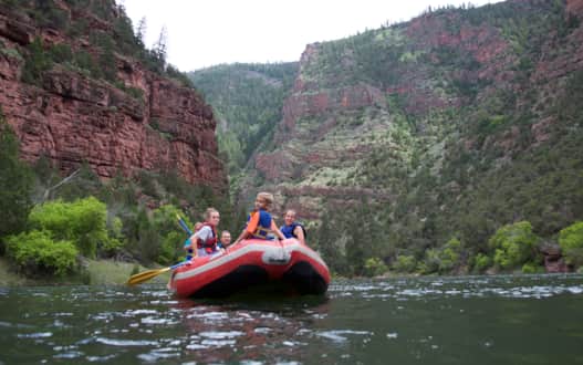 Utah's Green River winds among the red rocks of the Flaming Gorge National Recreation Area.