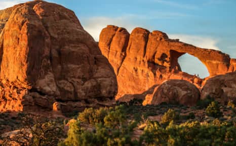 Sunset at Skyline Arch
