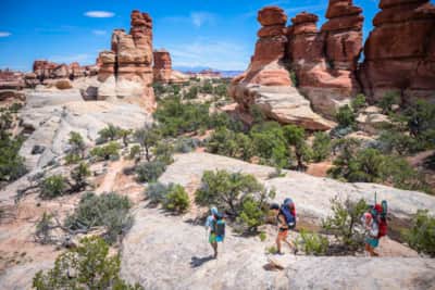 Backpacks, Dry Bags & Accessories: A comfortable, sizable pack is a must. Clothing that dries quickly and offers sun protection is highly recommended. Broken-in hiking shoes are a must. The basic camping essentials are mandatory – tent, sleeping bag, sleeping pad, etc. You can purchase and/or rent everything you might need in Moab.