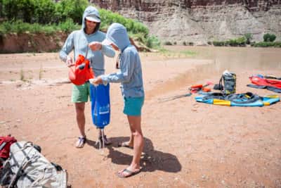 Water: The water in the Green and Colorado is dirty and undrinkable unless settled and filtered before consumption. On day three you’ll need to carry enough water for the remainder of day 3 (dinner / travel) and all of day 4 (breakfast / hike out). Water Wizard for River Runners is highly recommended to settle your water before treating or filtering.