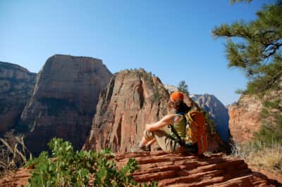 Angels Landing in Zion National Park is one of the most spectacular day hikes in the world with a top elevation of 5,790 feet.