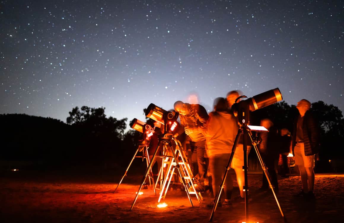 It would be hard to get much closer to the stars than with the Enhanced Vision telescopes at Stargazing Zion’s disposal.