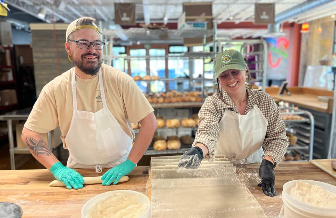 The bakers at Le Croissant handcraft every loaf and pastry from scratch, baking fresh daily with long-fermented dough and a focus on local, organic ingredients.