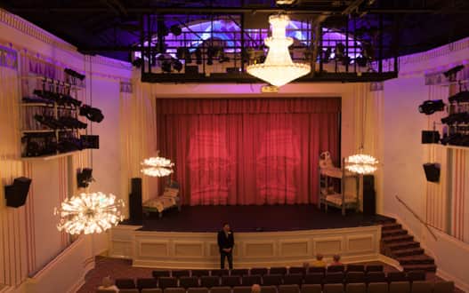 The intimate setting of the Utah Theatre.