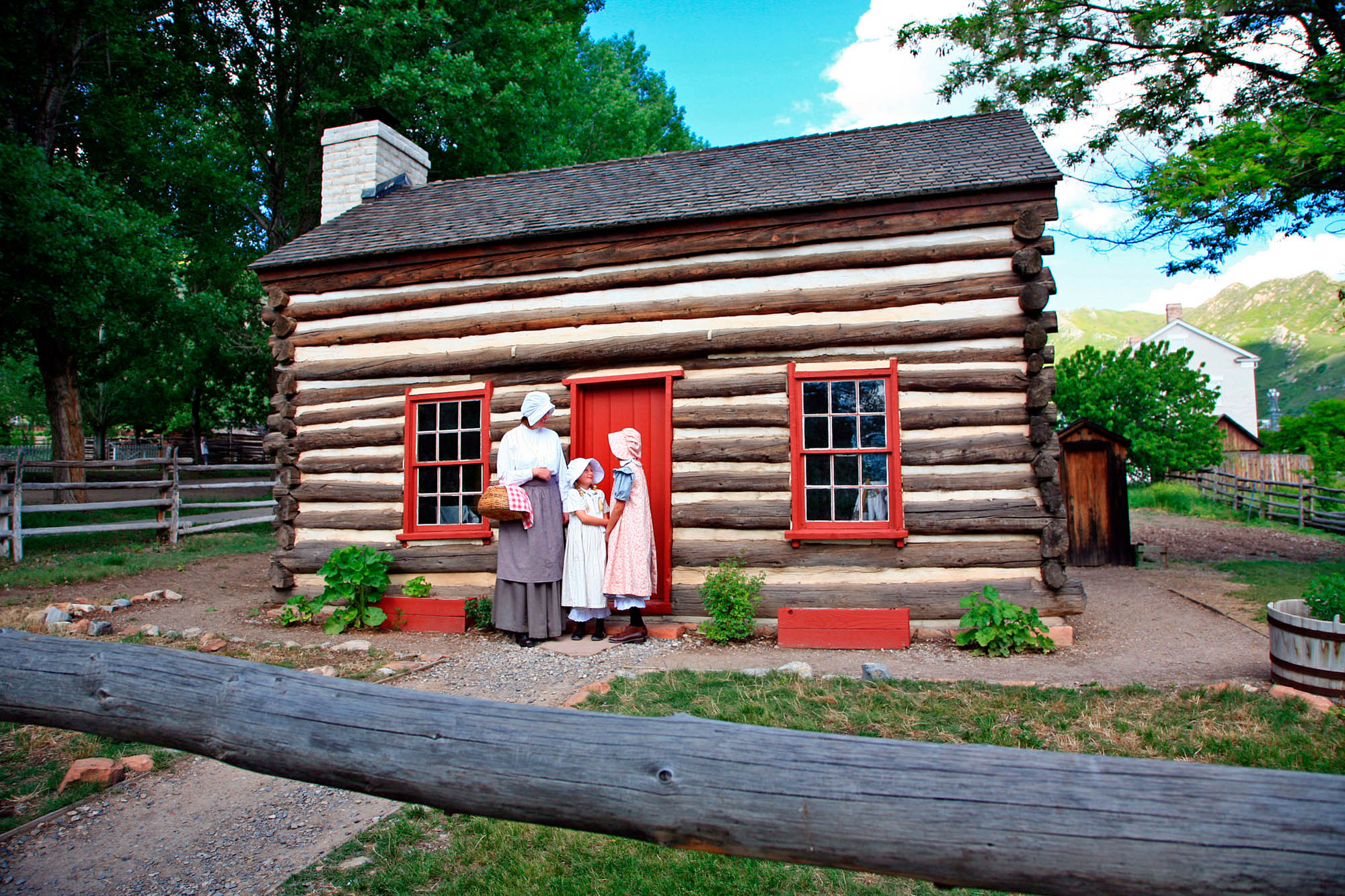 This Is The Place Heritage Park allows visitors to walk through original pioneer-era homes. 