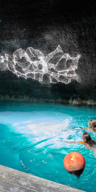 You can swim in the crater's warm waters year-round, seven days a week.