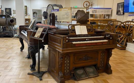 Cache Pioneer Museum hosts relics from the mid 19th century that were part of early pioneers' daily lives, including musical instruments, housewares and furniture.