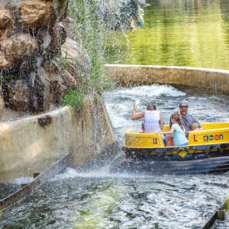 Grab a tube and ride! Float, spin and splash your way through Lagoon A Beach's exciting rapids.