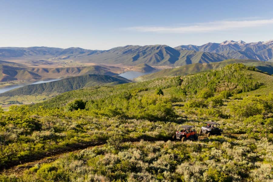 Surrounded by the Wasatch and Uinta mountains, the area around Homestead Resort offers scenic views for hiking, mountain biking and golfing.