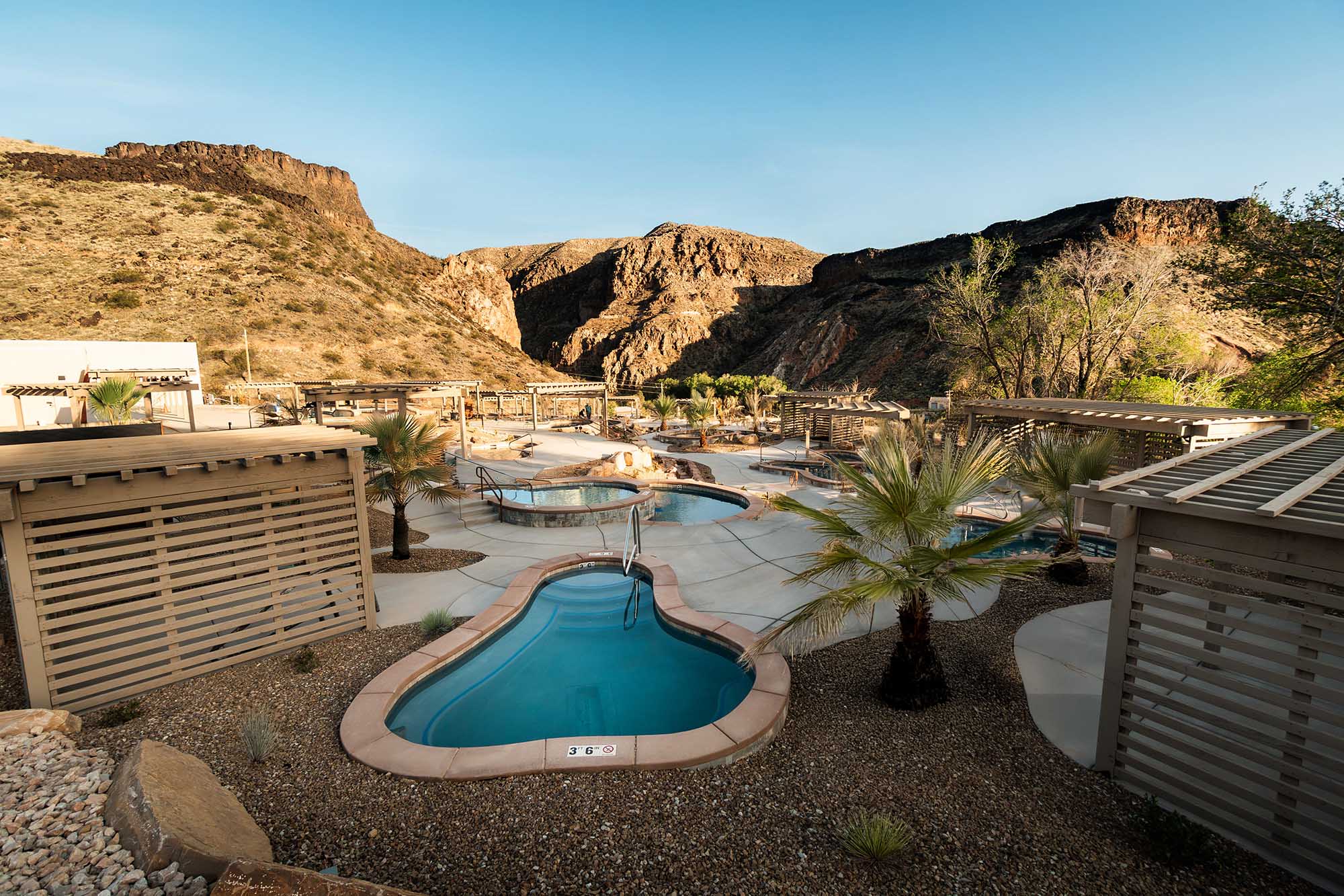 These mineral-rich pools are the centerpiece of the retreat,  inspired by renowned hot springs destinations around the globe.