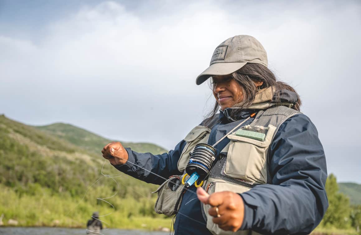 Granillo teaching on the Middle Provo River.