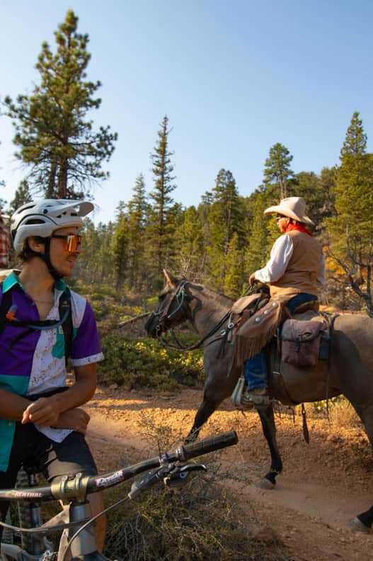 On a busy trail, horses (or wildlife, generally) have top priority, followed by hikers and, then, mountain bikers.