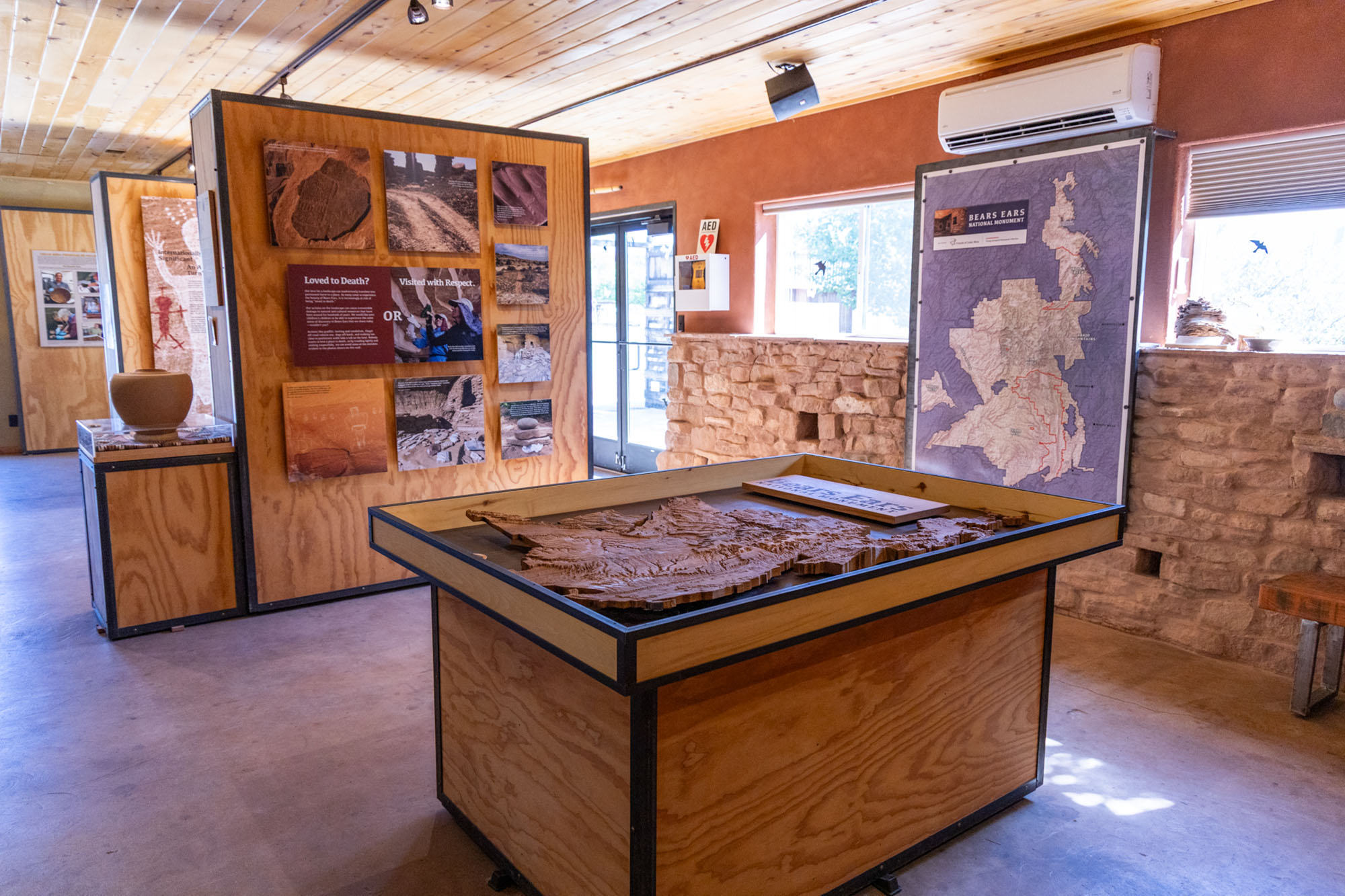 Inside the center, you’ll find educational displays about pottery, rock imagery and history.