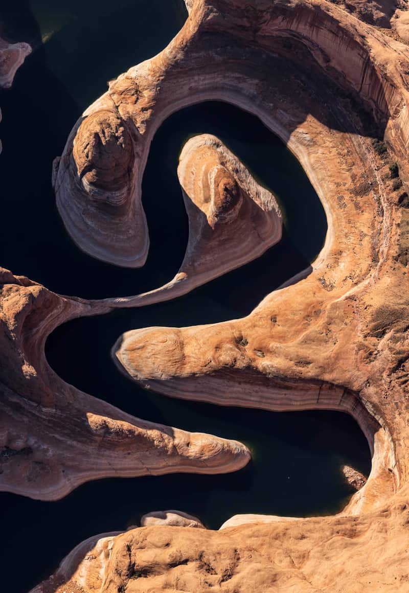 The winding curves of Lake Powell.