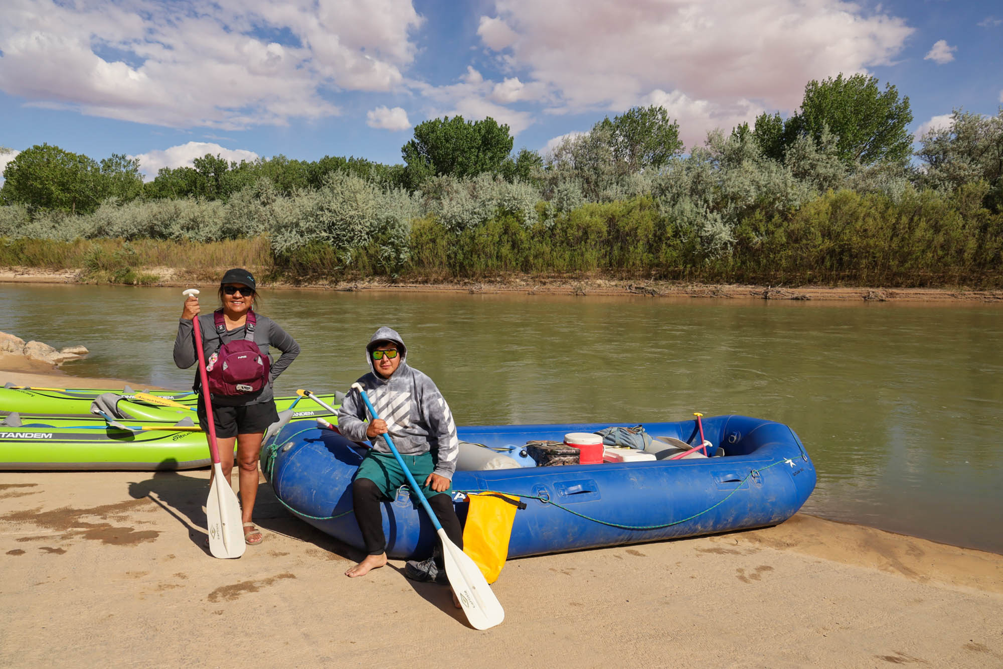There are plenty of beaches along the San Juan River to stop and take a break.