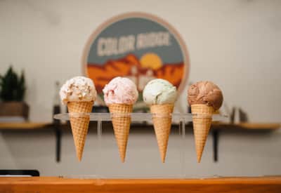 Color Ridge Farm & Creamery offers artisanal, homemade ice cream, with creative flavors like Juniper Berry and Lavender Honey.