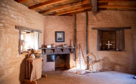 The props and set pieces on display were used in many of the great Western films that gave birth to the film industry in the United States.