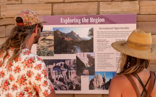 Get up-to-date information on road conditions and hiking trails at the visitor center.