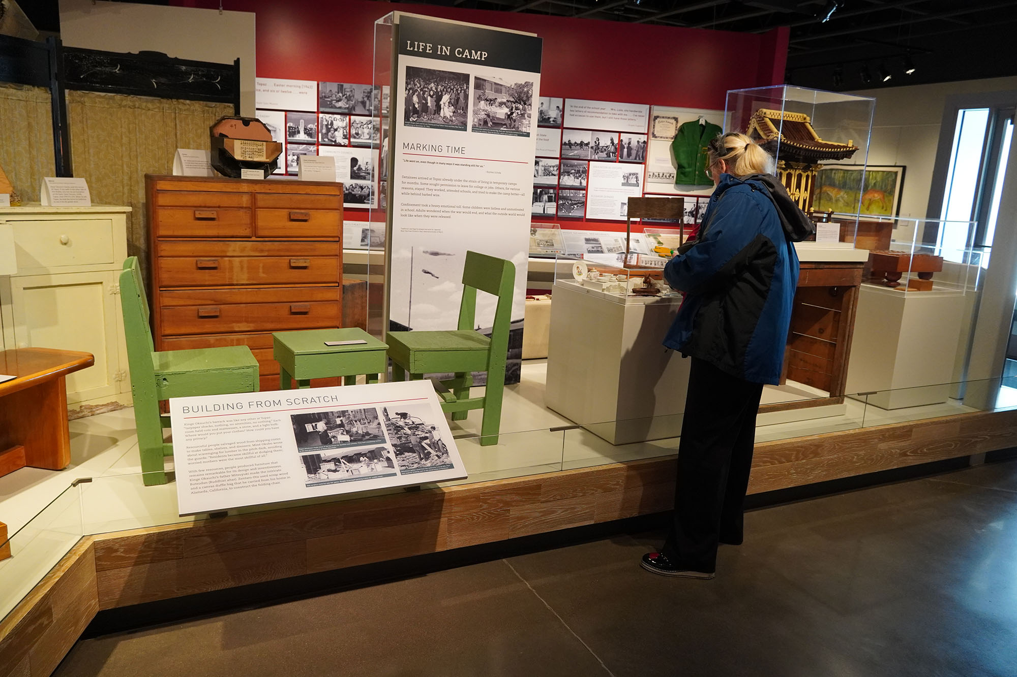 The Topaz Museum originally began as an art gallery displaying the work made by internees.