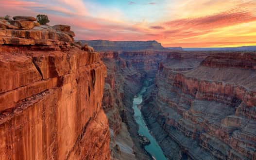 Toroweap Overlook along the North Rim of the Grand Canyon offers scenic views of the Colorado River.