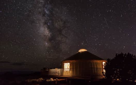 Yurt under the Milky Way at Dead Horse Point State Park