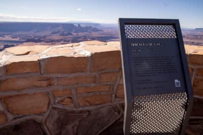 Utah Film Trail marker for Thelma & Louise at Dead Horse Point State Park
