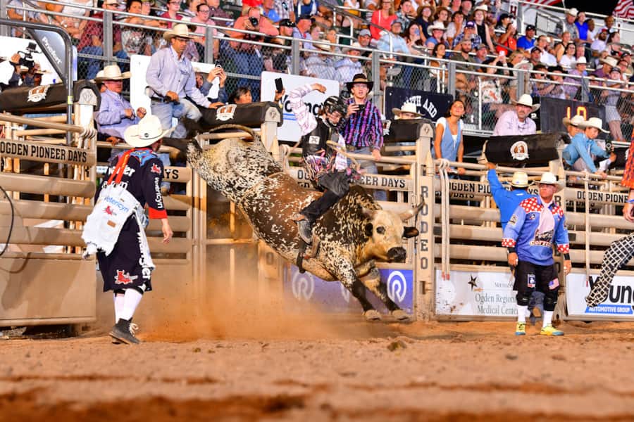Bull riding is a key event where cowboys test their skills against bulls, always a highlight for the crowd.