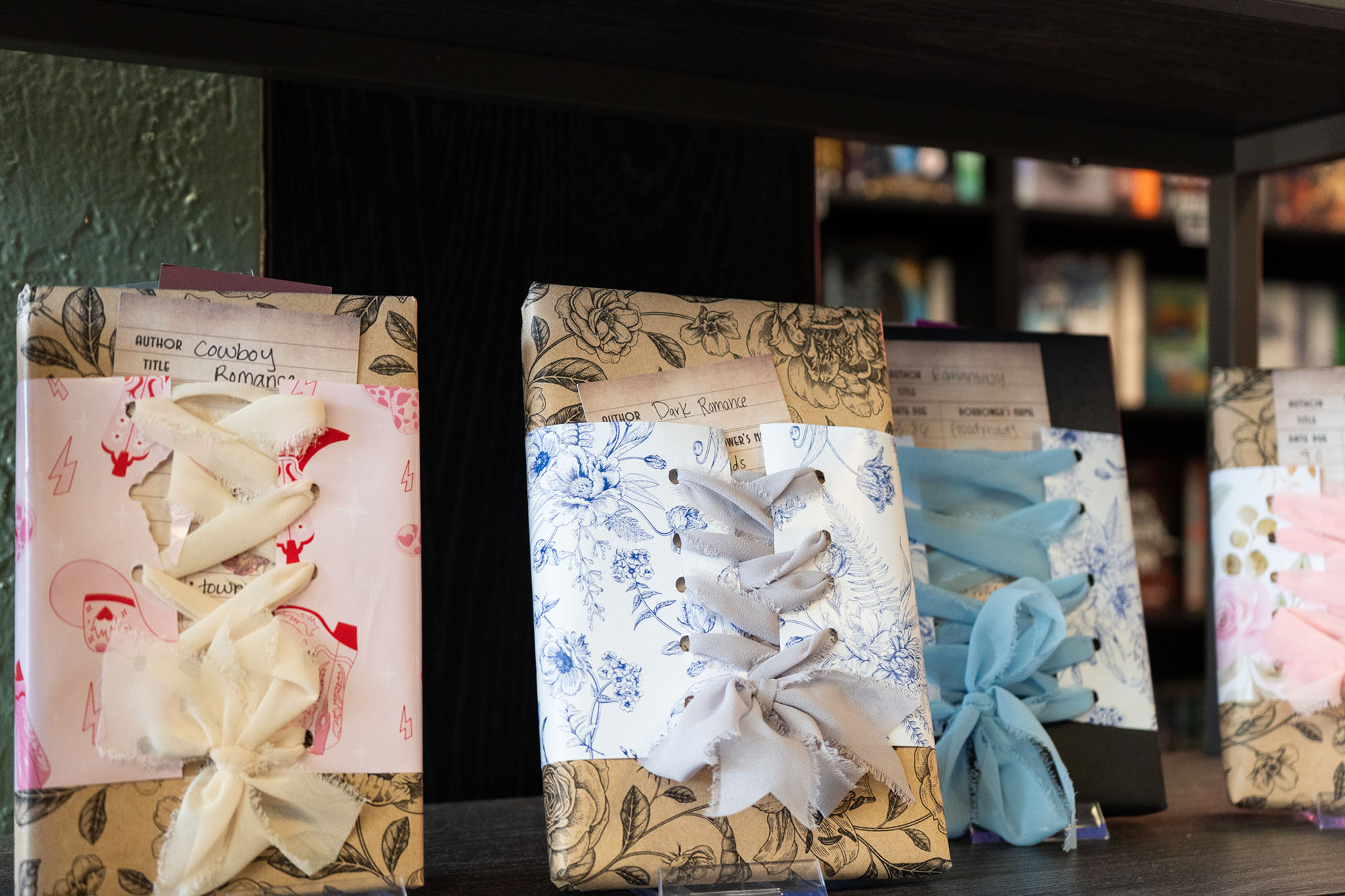 At The Romantics Archive you can select a "Blind Date With a Book" for a quick mystery read. 