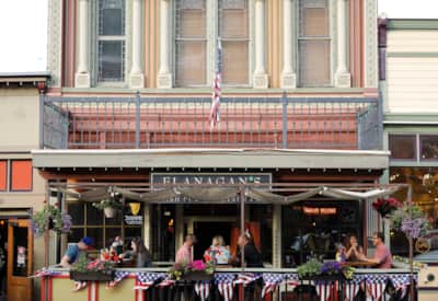 Outdoor summer dining on Main Street in Park City.
