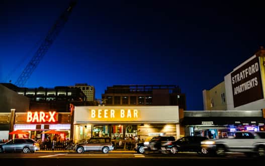 Outside Bar X and Beer Bar.
