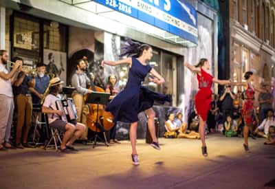 You'll find a variety of live music and performances in downtown Salt Lake — sometimes even curbside.