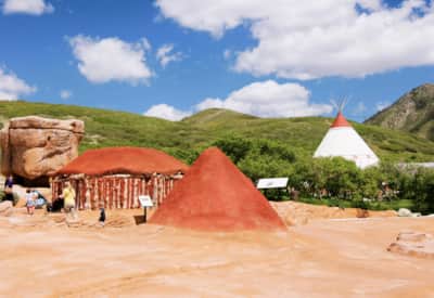 A view of the Native American Village.