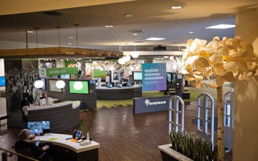 The FamilySearch Library’s public collection includes over 1.3 million rolls of microfilmed genealogical records and 340,000 books, serials and more.