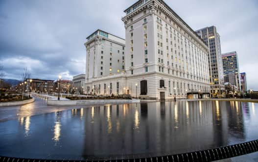 The Joseph Smith Memorial Building was originally built in 1911 as the world-class Hotel Utah.
