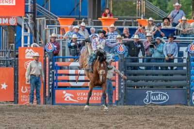 The Utah Days of ‘47 Rodeo plays out over five days and culminates in a “Gold Medal” round.