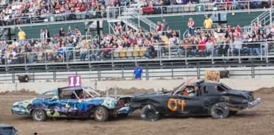 The annual Day of 'Wreck'oning Demolition Derby is a thrilling event. Drivers battle it out in a crash-filled spectacle of roaring engines and twisted metal that's fun for the whole family.