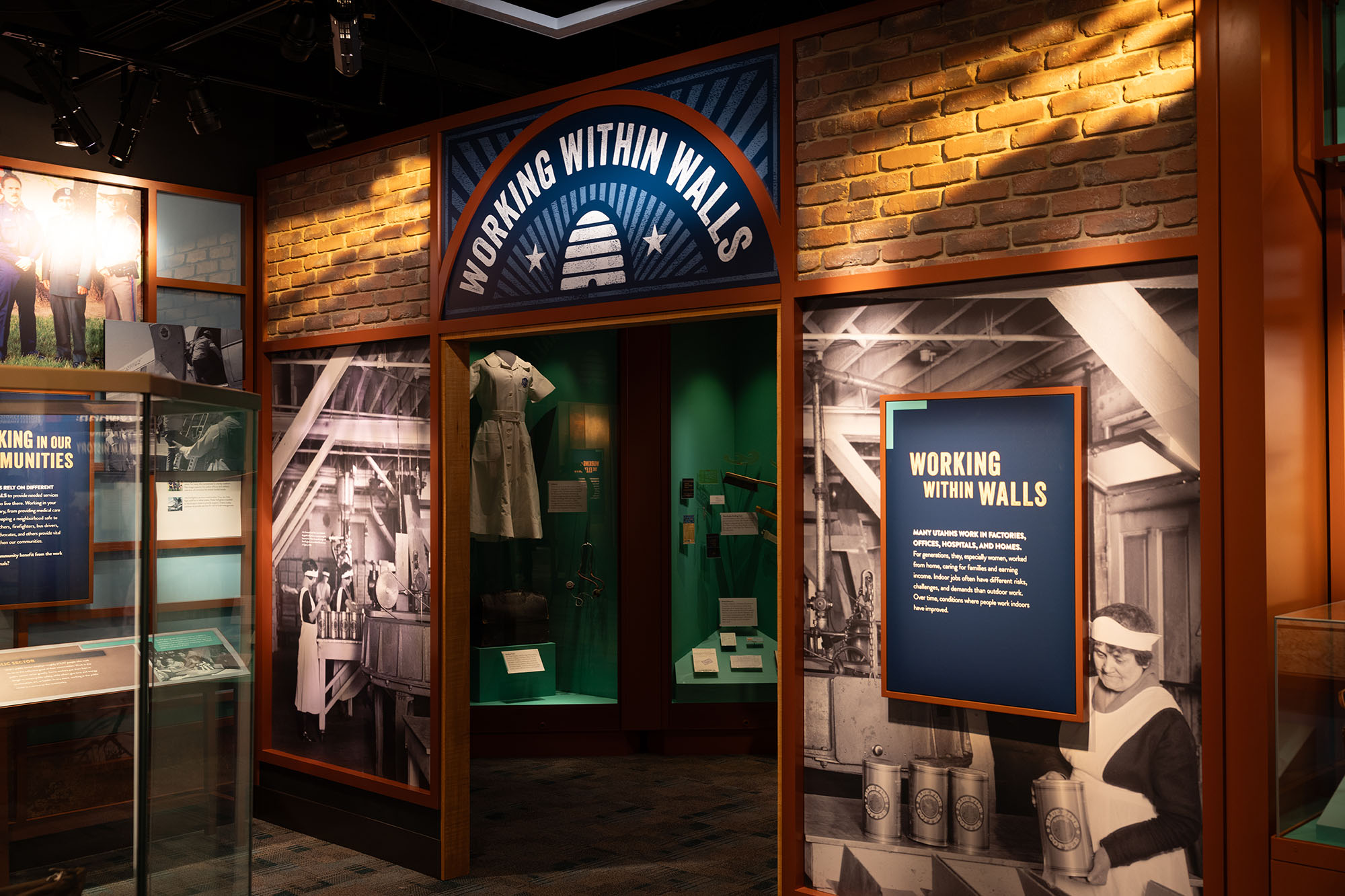 Building Utah honors the work of Utahns, from agriculture and mining to homemaking and railroad building.