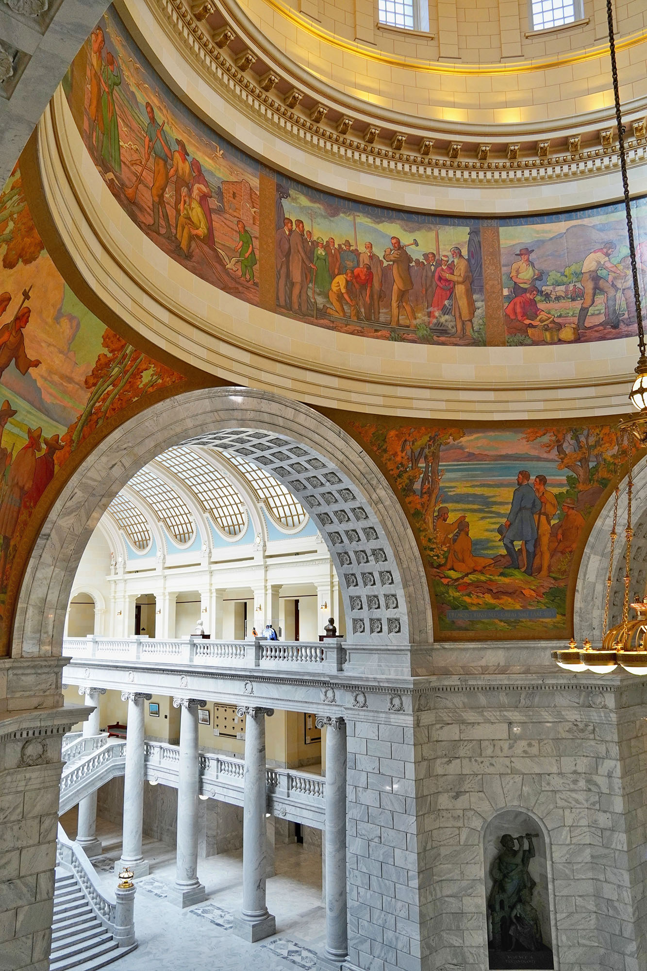 Inside the Capitol, permanent artworks showcase the vibrant history of Utah.
